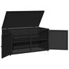 vidaXL Armadietto Portaoggetti Giardino Nero 110x55x60,5cm Polyrattan