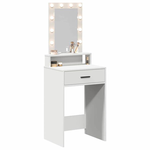 vidaXL Tavolo da Trucco Bianco 50 x 41 x 140 cm Legno multistrato