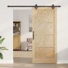 vidaXL Porta scorrevole Naturale e Nero 93 x 211 cm