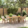 vidaXL Set da Pranzo per Giardino con cuscino 7 pcs Beige polyrattan