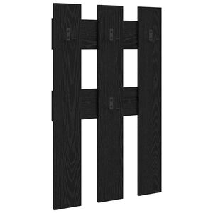 vidaXL Appendiabiti a muro Rovere Nero 65 x 3 x 100 cm