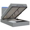 vidaXL Letto Ottomano con Materasso e LED Grigio Chiaro 120 x 200 cm
