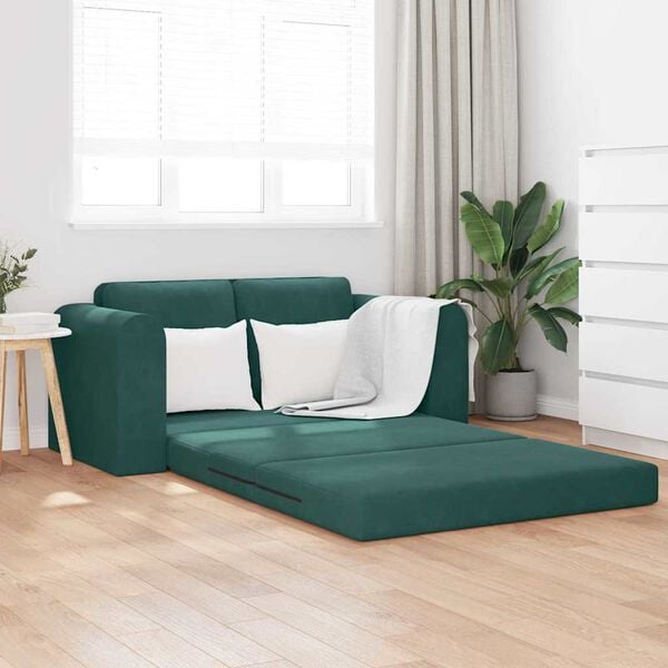 vidaXL Divano letto Verde Scuro 148 x 71 x 83 cm Velluto