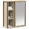 vidaXL Pensile da Bagno con Specchio Rovere Sonoma 50x21x60 cm