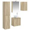 vidaXL Set di Armadi da Bagno 5 pcs Rovere Sonoma 50 x 14,5 x 70 cm
