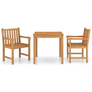 vidaXL Set da pranzo da giardino 3 pz 80x80 cm in legno massello di teak