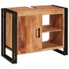 vidaXL Armadio sottolavello con porta Marrone Legno di Acacia Massello