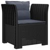 vidaXL Poltrona a 1 Posto con Cuscini Aspetto Rattan PP Antracite