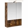 vidaXL Mobiletto per specchio da bagno Rovere fum&eacute; 50 x 14,5 x 70 cm