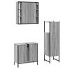 vidaXL Set Mobili da Bagno 3 pz Grigio Sonoma in Legno Multistrato