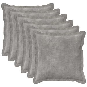 vidaXL Federa 6 pz HOUTEN Grigio Chiaro 30 x 30 cm