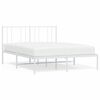 vidaXL Giroletto con Testiera Metallo Bianco 140x190 cm