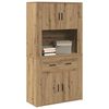 vidaXL Highboard rovere artigianale 80 x 33 x 150 cm Legno multistrato