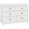 vidaXL Armadietto Bianco 100x40x72 cm in Legno Massello di Pino