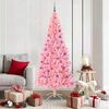 vidaXL Albero di Natale con 300 LED con supporto Rosa 180 cm PVC