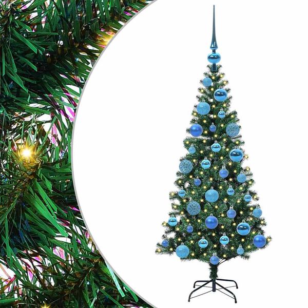 vidaXL Albero di Natale artificiale con luci integrate Verde 120 cm