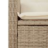 vidaXL Set Pranzo da Giardino 7 pz con Cuscini Beige Misto Polyrattan