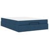 vidaXL Struttura letto con materasso con materasso 2 pcs Blu Tessuto