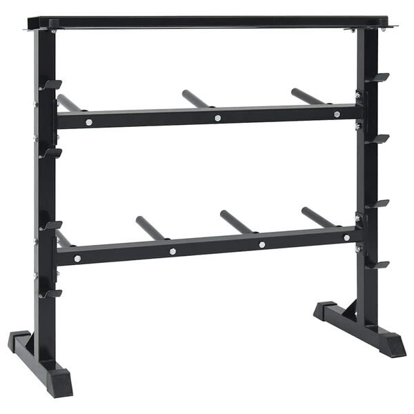 vidaXL Ripiano per Manubri Nero 99 x 45 x 95,5 cm