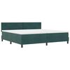 vidaXL Letto a Sorgente LED Verde Scuro 200 x 200 cm Velluto