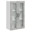 vidaXL Mobile in vetro da parete LUCCA Grigio Cemento 60 x 31 x 100 cm