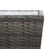 vidaXL Set Bistrot Giardino 3 pz Polyrattan e Vetro Temperato Grigio