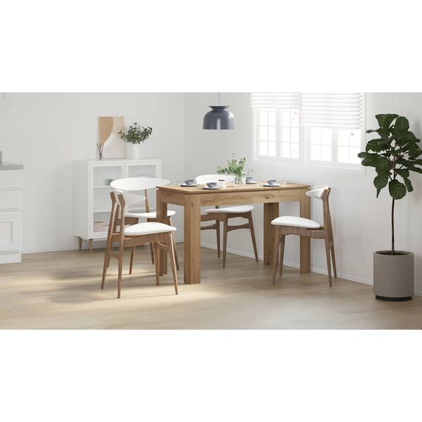 vidaXL Tavolo da Pranzo Rovere Artigianale 120x60x76 cm in Truciolato
