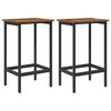 vidaXL Sgabello da bar 2 pz Legno antico 40 x 32 x 64 cm