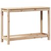 vidaXL Tavolo Invaso con Ripiano 108x35x75 cm Legno Massello di Pino