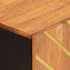 vidaXL Mobiletto Marrone e Nero 60x33,5x75 cm Legno Massello di Mango
