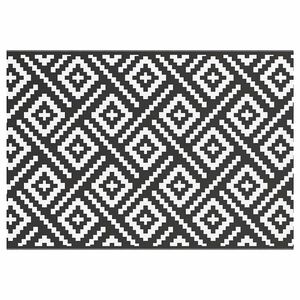 vidaXL Tappeto da Esterni ARAKIL Bianco e Nero 160x230 cm in PP