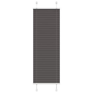 vidaXL Tenda Plissettata Nera 40x100 cm Larghezza Tessuto 39,4 cm