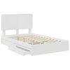 vidaXL Letto con Contenitore Bianco 120 x 190 cm Legno multistrato