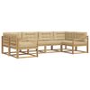 vidaXL Set di divani da esterno 6 pz Bianco e Beige