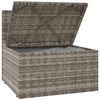 vidaXL Poltrona Centrale Giardino Cuscino Grigio 57x57x56cm Polyrattan