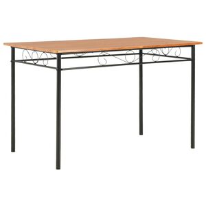 vidaXL Tavolo da Pranzo Marrone 120x70x75 cm in MDF