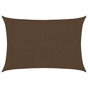 vidaXL Vela Parasole 160 g/m&sup2; Marrone 3x4,5 m in HDPE