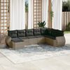 vidaXL Set Divano da Giardino 8 pz con Cuscini Grigio in Polyrattan