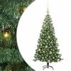 vidaXL Albero di Natale con 150 LED con supporto Verde 120 cm PVC