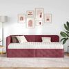 vidaXL Cornice del letto ad angolo Rosso Vino 80 x 200 cm Tessuto