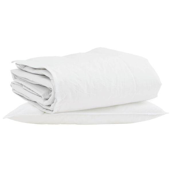 vidaXL Duvet Invernale con cuscino 2 pcs Bianco Piuma d'anatra