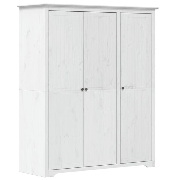 vidaXL Armadio BODO 146x53,5x173 cm in Legno Massello di Pino Bianco