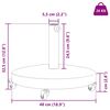vidaXL Base per ombrellone Grigio scuro 48 x 48 x 32 cm