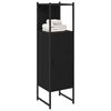 vidaXL Set di mobili per il bagno Rovere Nero 33 x 33 x 120,5 cm