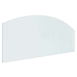 vidaXL Piastra in vetro per camino Trasparente 120 x 50 cm Vetro