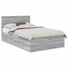 vidaXL Struttura del letto con testiera Grigio Sonoma 120 x 190 cm