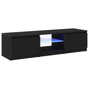 vidaXL Mobile TV 140 x 38,5 x 36 cm Rovere Nero Legno ingegnerizzato