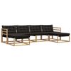 vidaXL Set di divani da esterno 6 pz Bianco e Nero