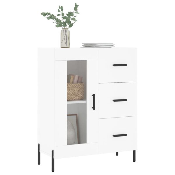 vidaXL Credenza Bianca 69,5x34x90 cm in Legno Multistrato
