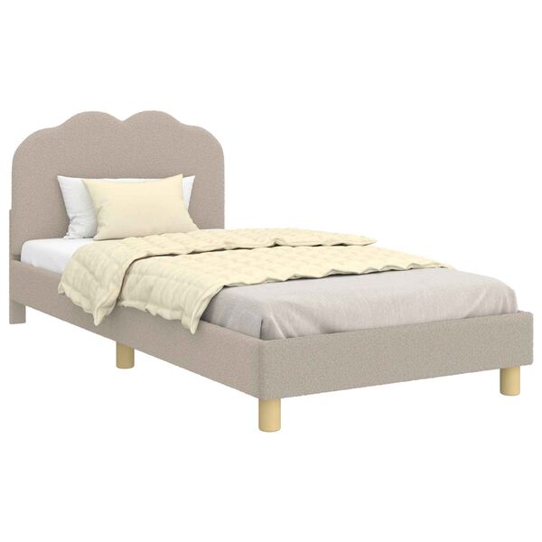 vidaXL Struttura letto bambini con testata Grigio chiaro 90 x 190 cm